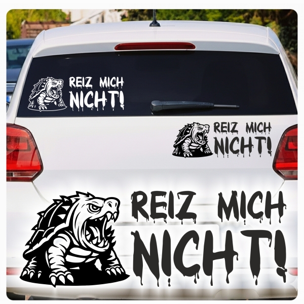 Reiz mich nicht! Autoaufkleber Schildkröte Turtle Sticker Aufkleber A4278